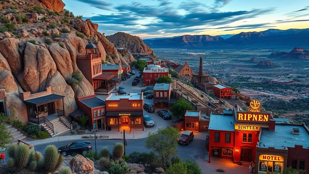 historic hillside mining town