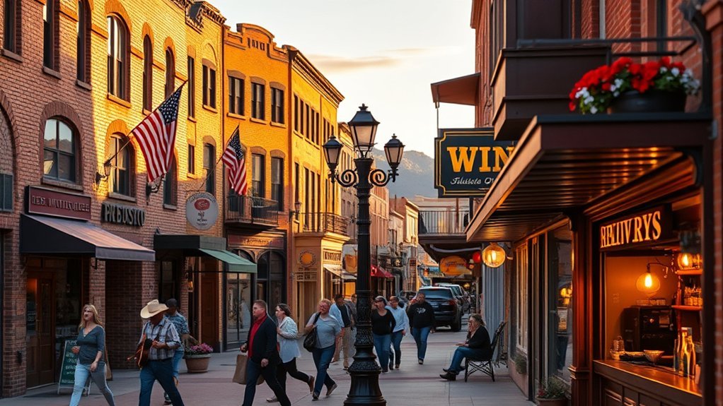 historic lively whiskey row ambiance