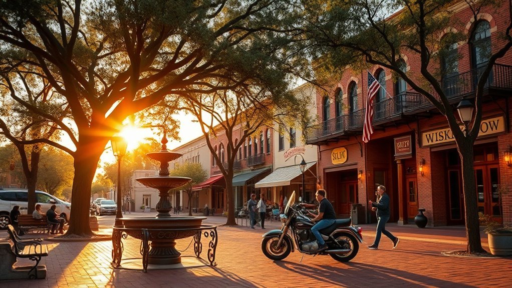 historic plaza and saloons