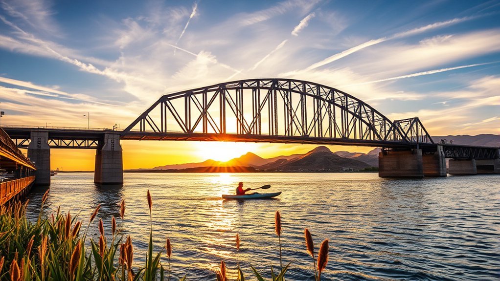 historic steel bridge riverwalk viewpoints