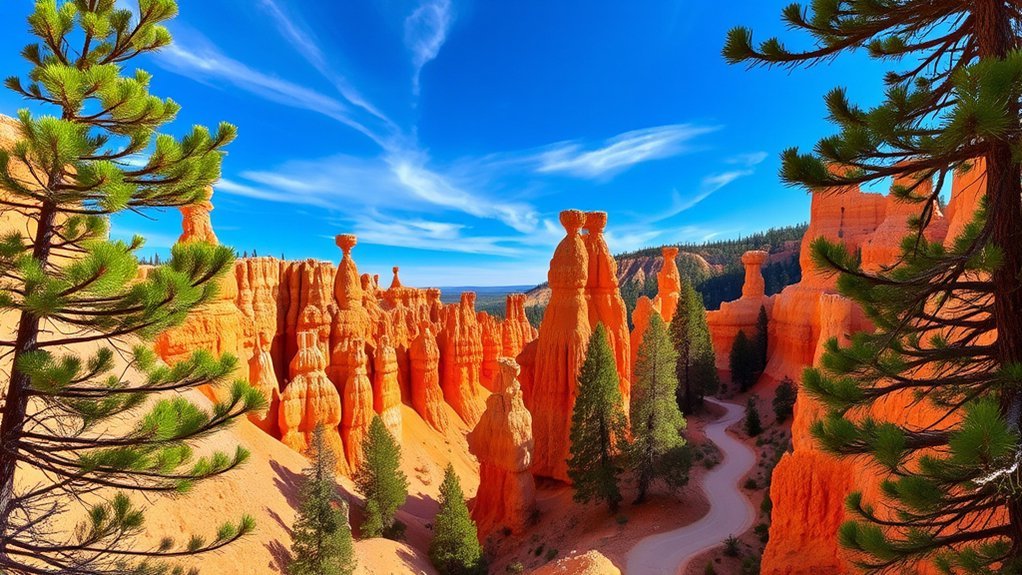 hoodoo formations and hiking