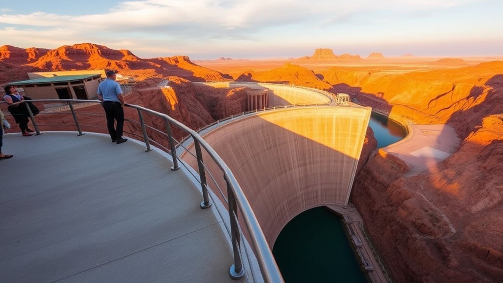 hydroelectric dam visitor overlooks
