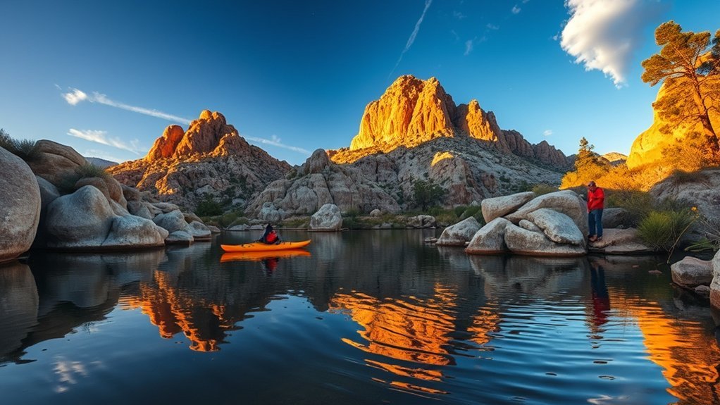 kayak among granite coves