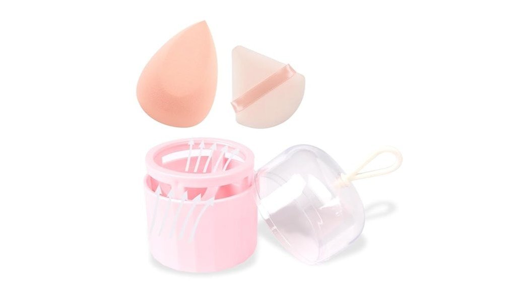makeup sponge set holder