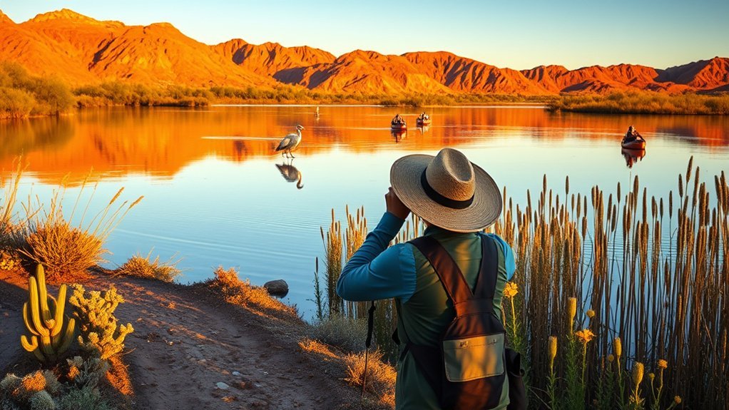 Wetland trails and birdwatching at Mittry Lake