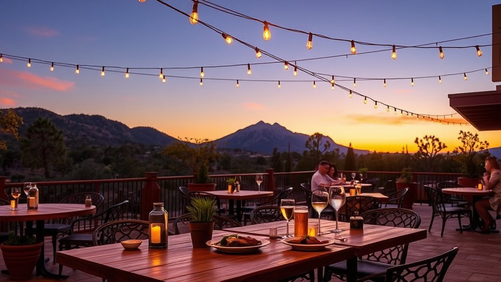 mountain view outdoor dining bliss