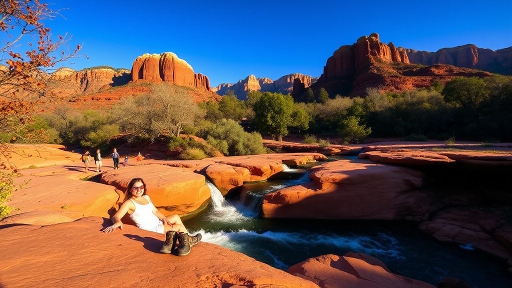 natural sandstone creek waterslide oasis