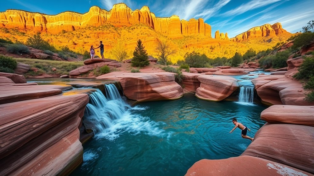 natural water slides fun