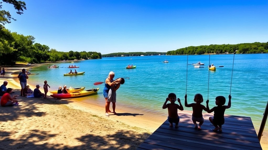 nature boating picnicking hiking