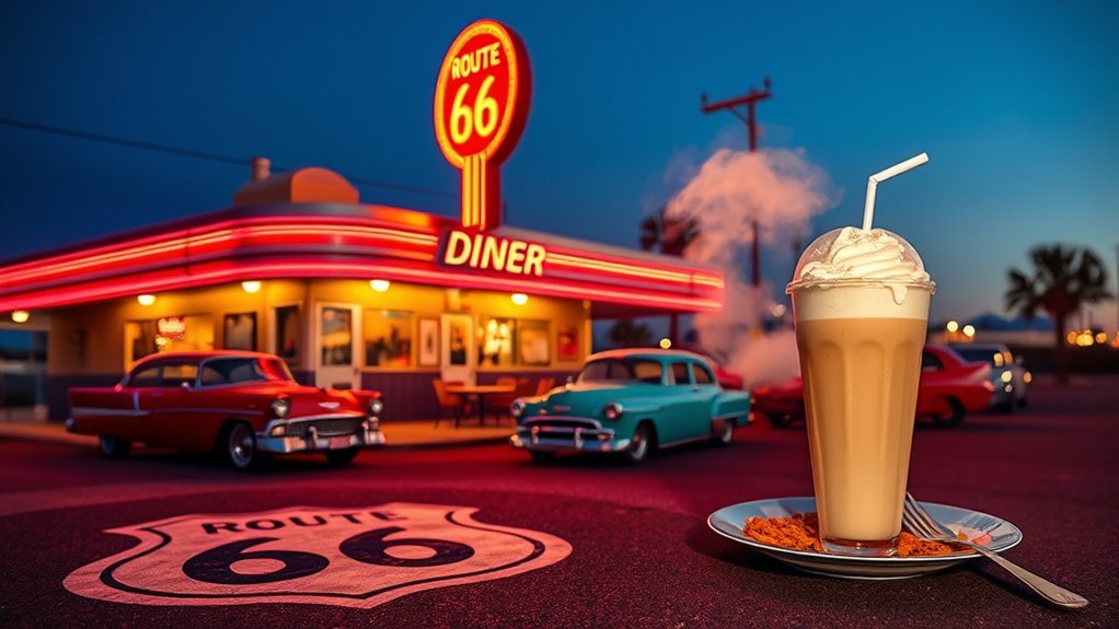 neon diner comfort food nostalgia
