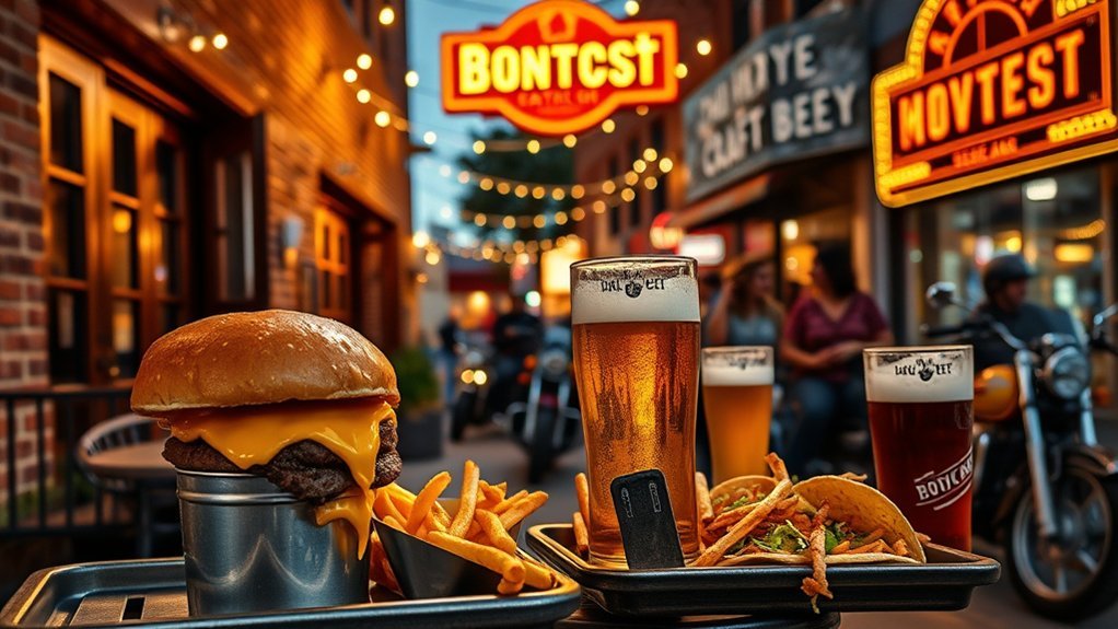 neon lit late night comfort food