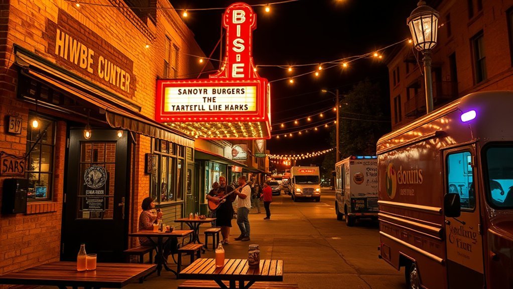 neon lit late night music bites