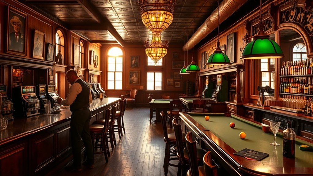 oak scented storied barroom hush