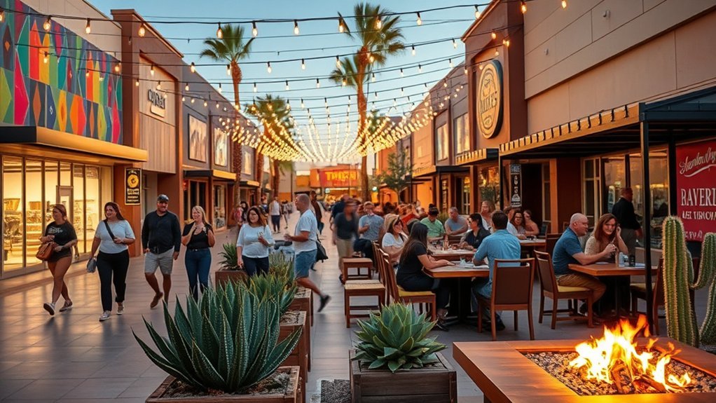 open air shopping and dining