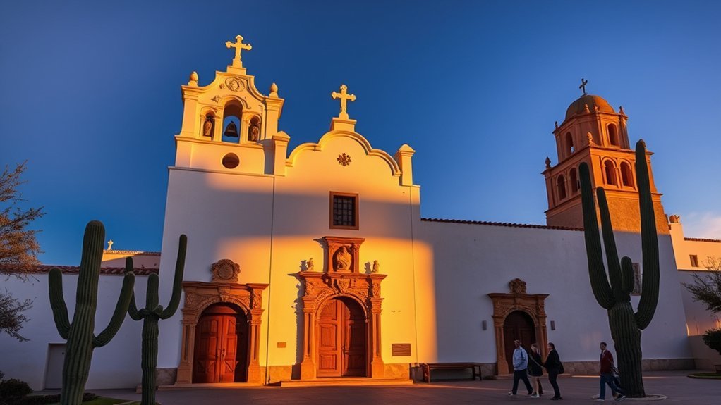 ornate historic desert mission sanctuary