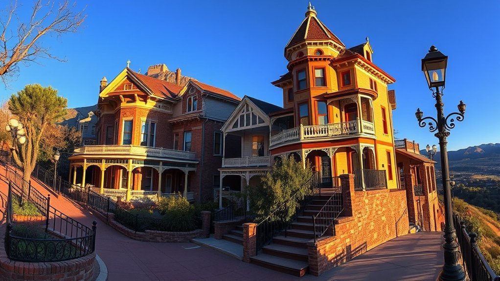 ornate victorian homes on hilltops
