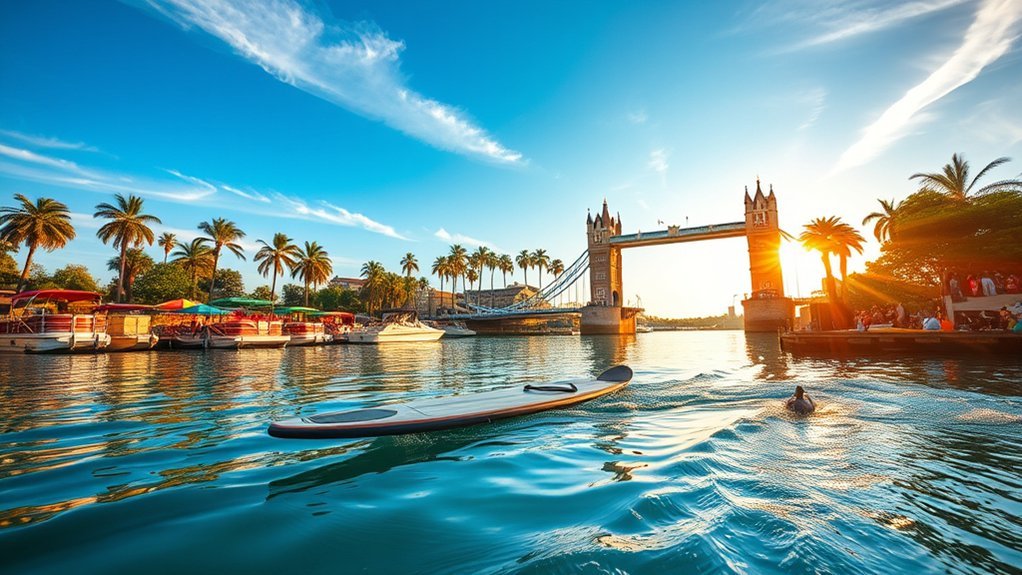 paddleboard london bridge channel