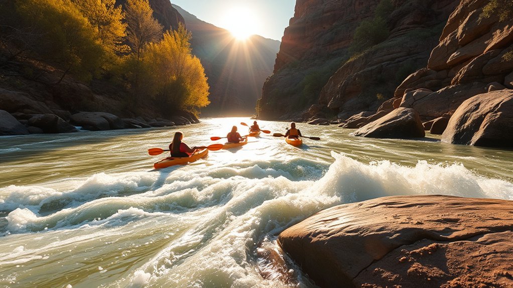 paddling through verde river