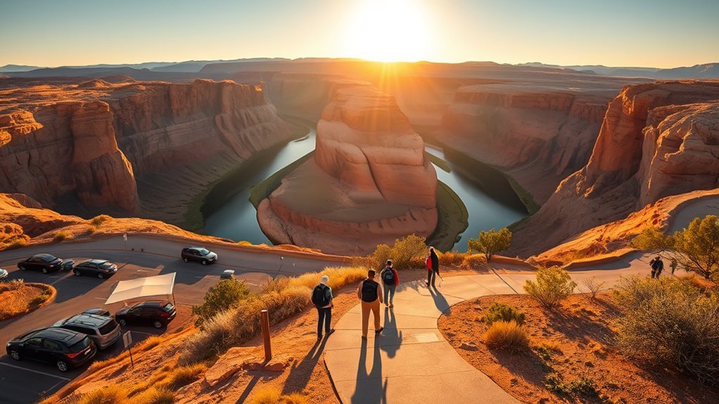 parking at horseshoe bend