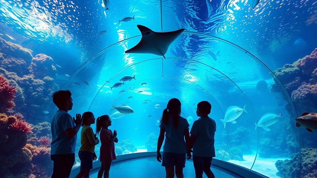 penguins sharks touch pools