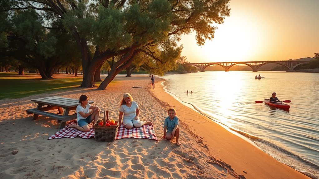 picnic by colorado river