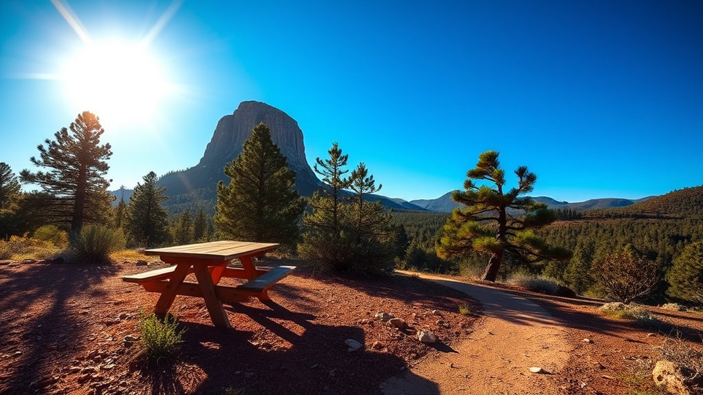 picnic by thumb butte