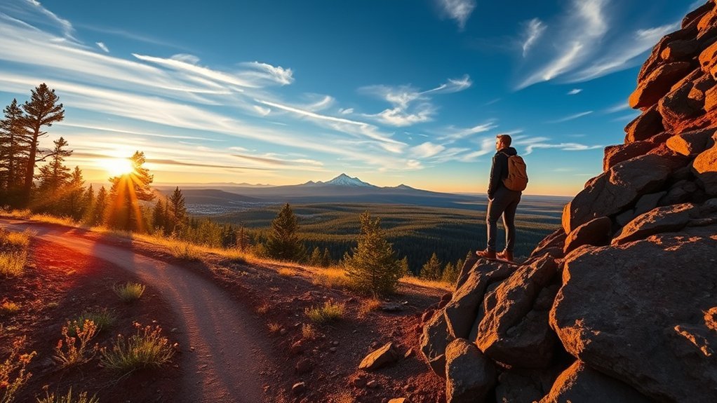 pine ridgeline panoramic peak views