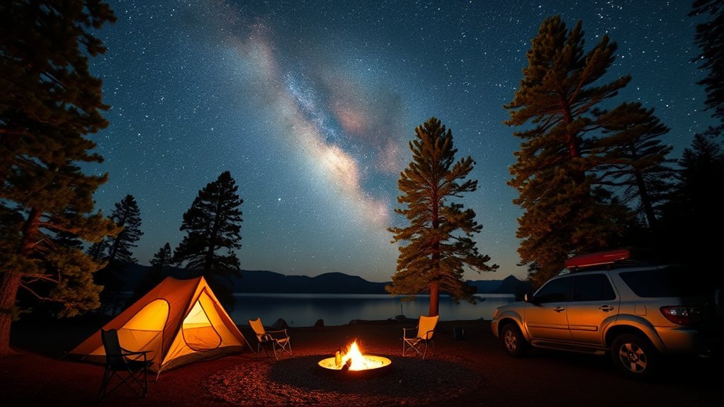 pines lake stargazing privacy
