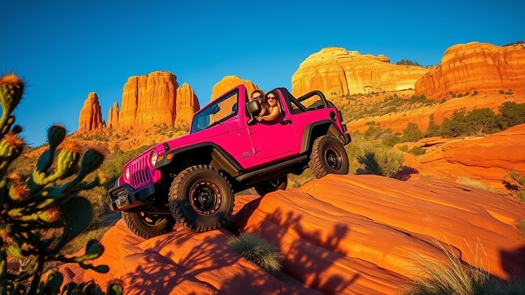 pink jeep sandstone canyon viewpoint