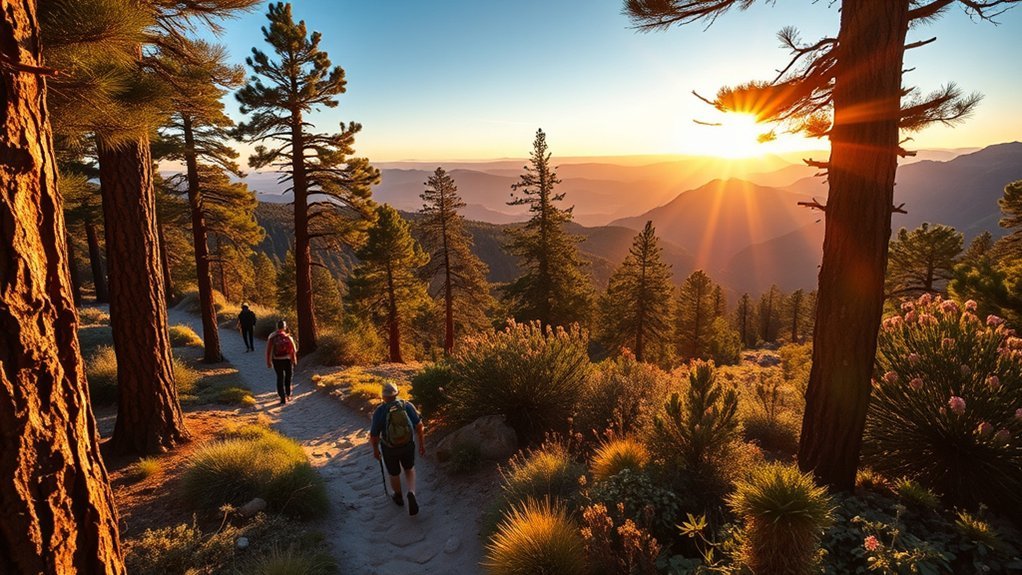 ponderosa clad windy summit views