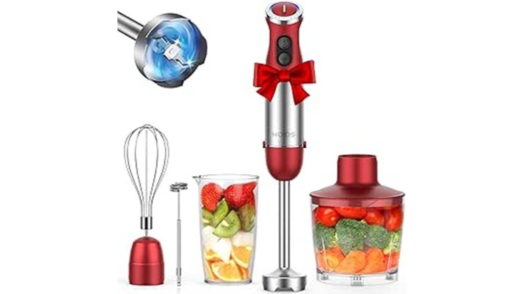 powerful red immersion blender
