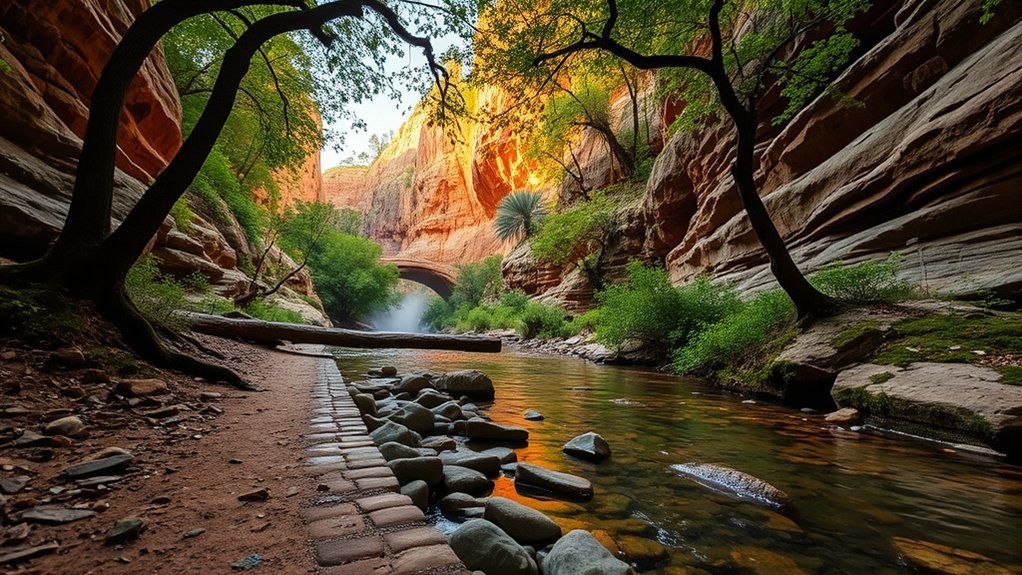 quiet creekside nature walk