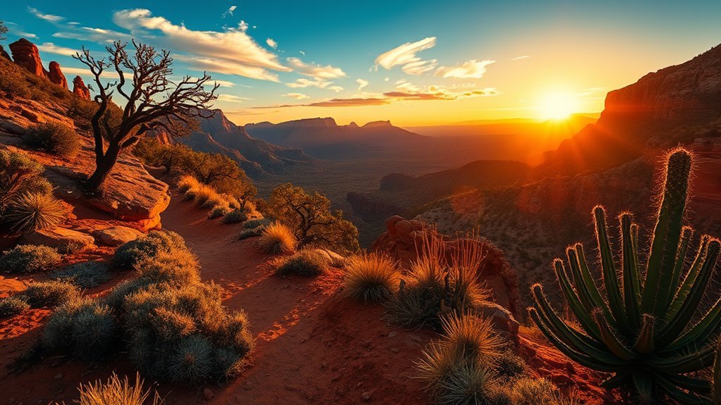 red rock exposed rim trail