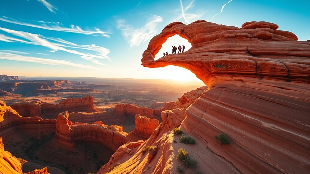 red rock sandy arch hike