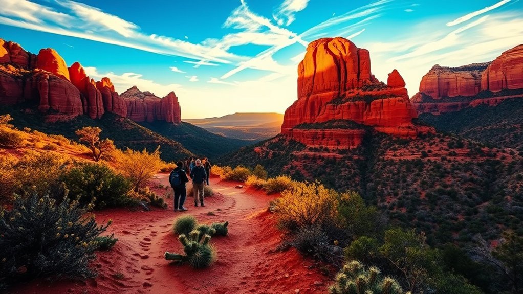 red sandstone panoramic trail