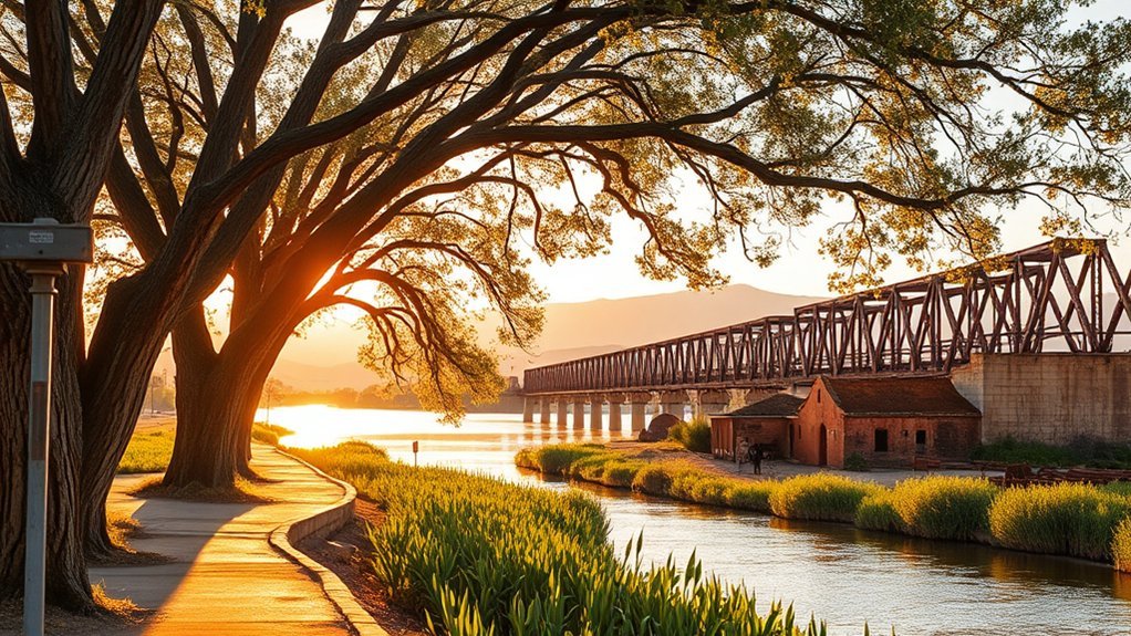 riverfront historic bridges and birding