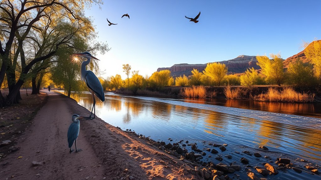 riverside birding and strolling