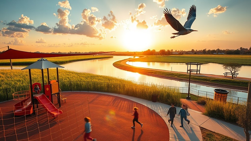 riverside family friendly birdwatching park