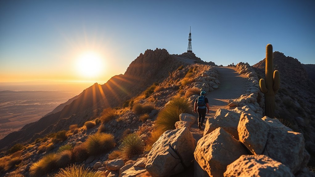 rocky ridge desert panorama trails