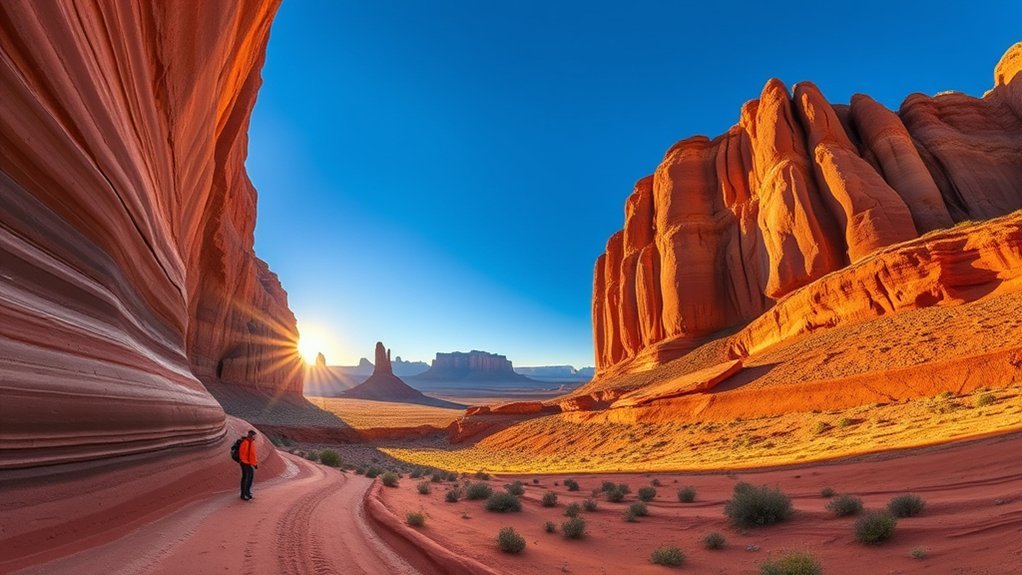 rust red cliffs slot canyons