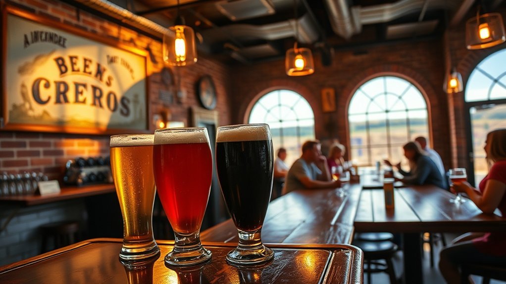 sample local beers thoughtfully