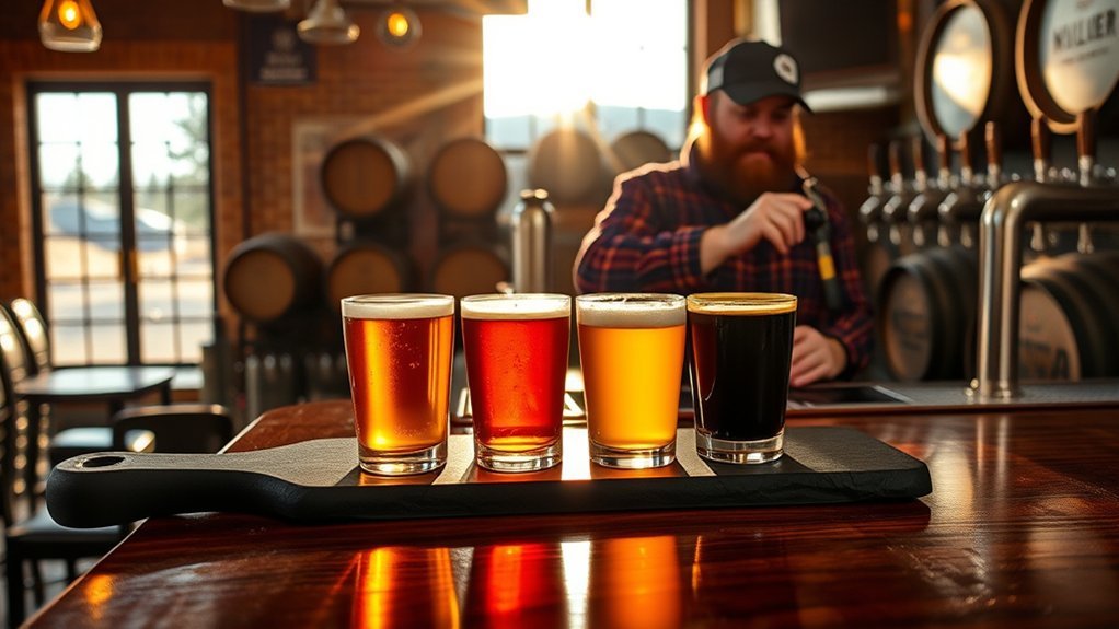 sample local brewery flights
