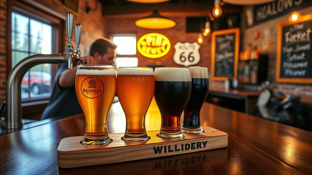 sample local craft beer