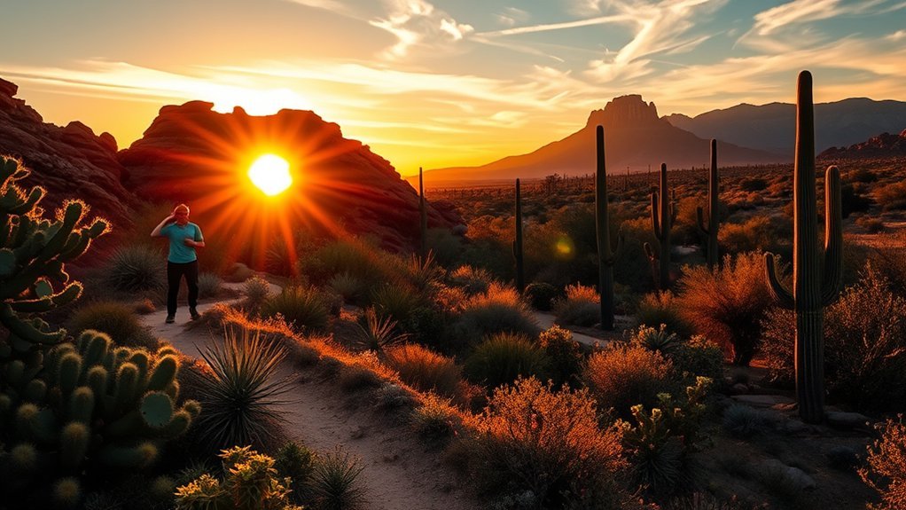 sandstone buttes cacti trails