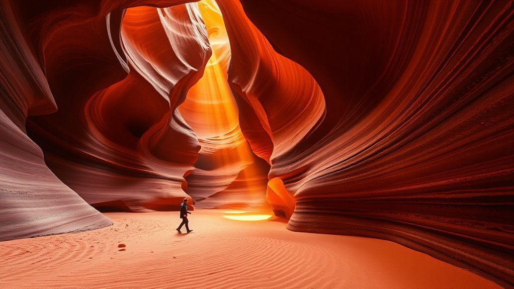 sandstone light carved narrow slots