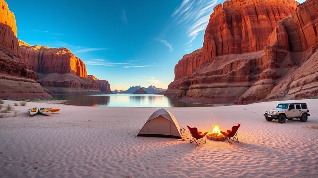 sandy car accessible camping