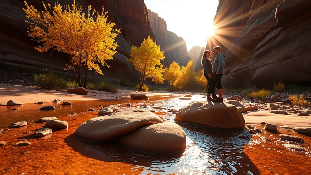 scenic creekside red wall drives