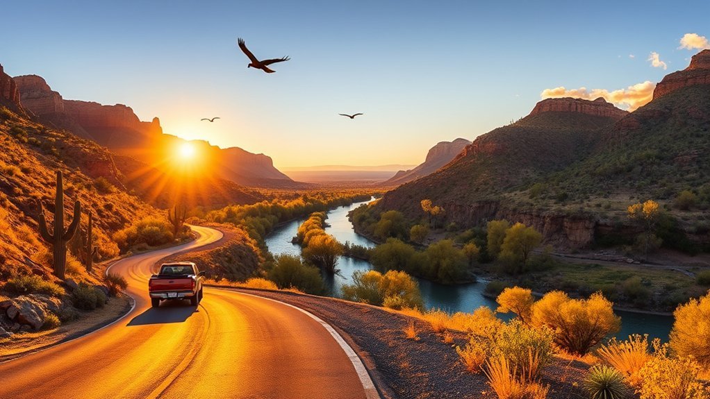 scenic gila river bend vistas