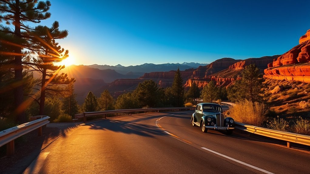 scenic golden hour canyon loop