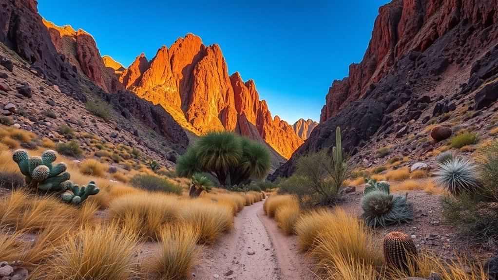 shaded palm oasis hike